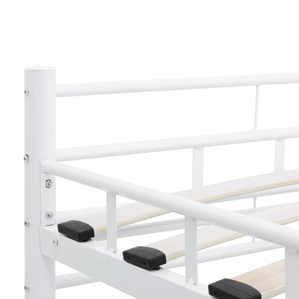 Sengeramme hvit metall 200x200 cm