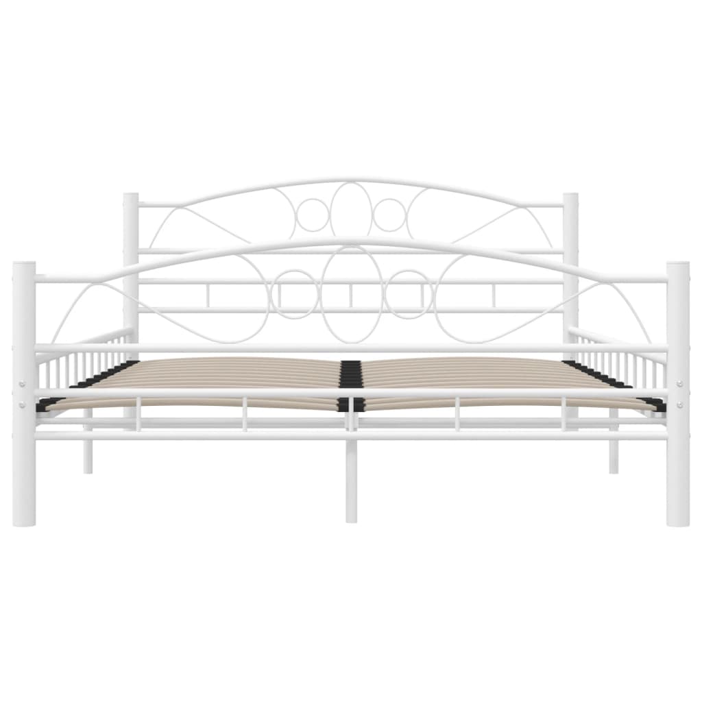 Sengeramme hvit metall 140x200 cm