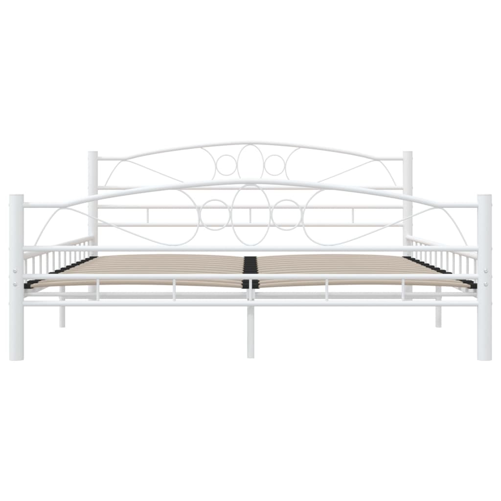 Sengeramme hvit metall 160x200 cm