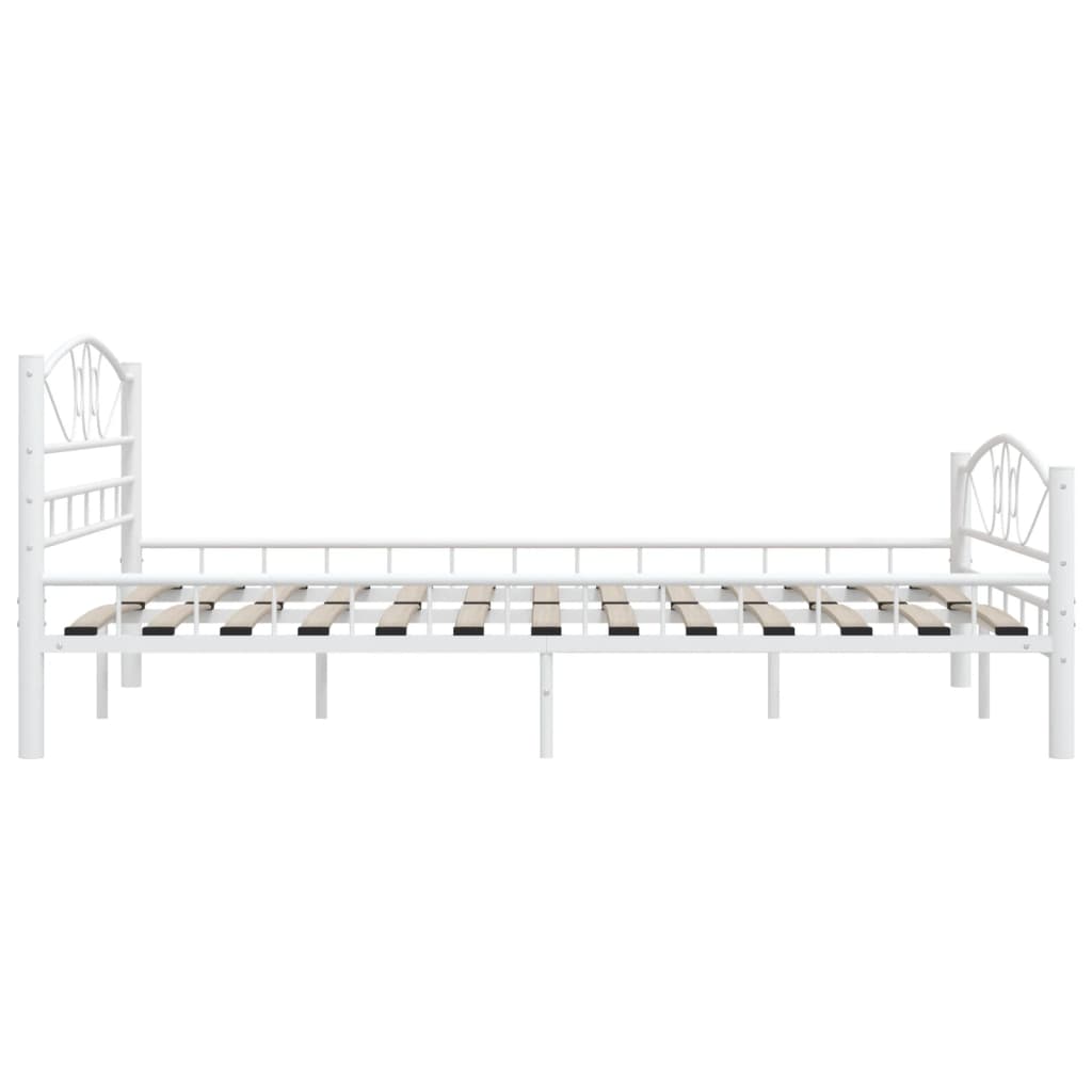 Sengeramme hvit metall 160x200 cm