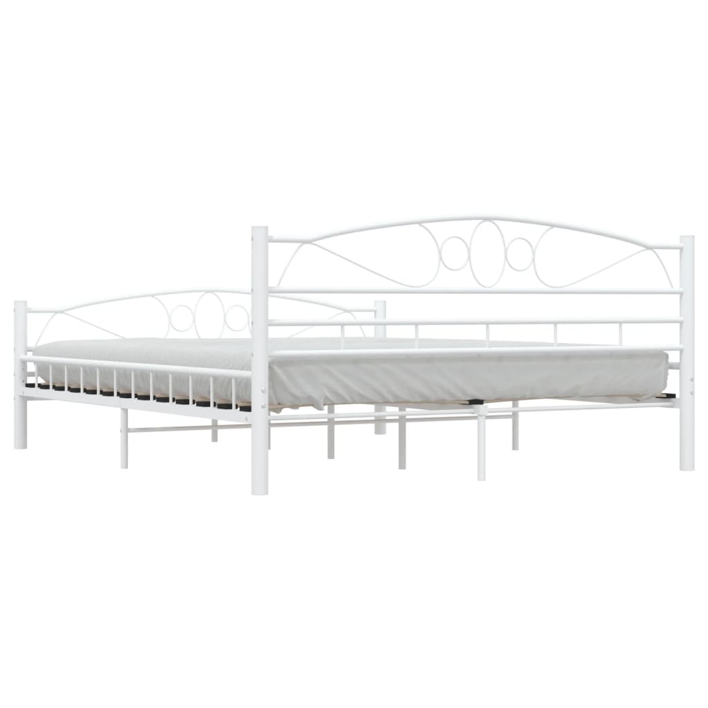 Sengeramme hvit metall 160x200 cm