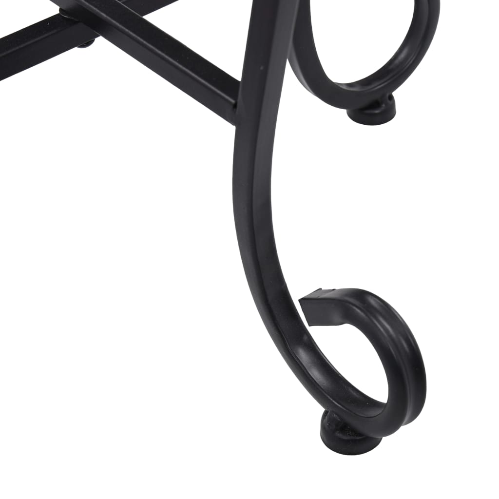 Mosaikkbord 3 stk svart og hvit keramikk