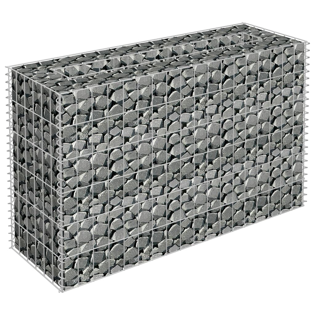 Gabion høybed galvanisert stål 90x30x60 cm