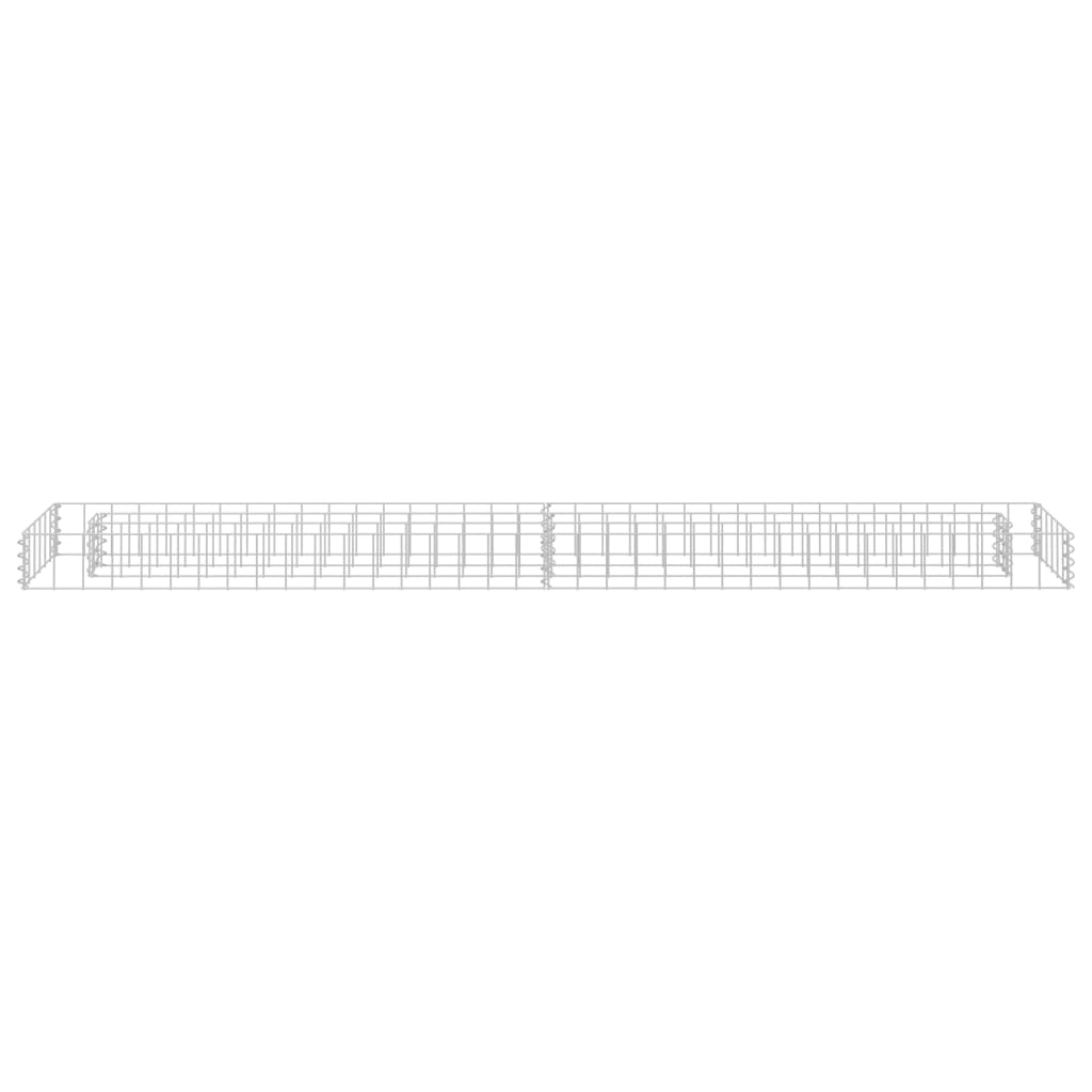 Gabion høybed galvanisert stål 180x30x10 cm