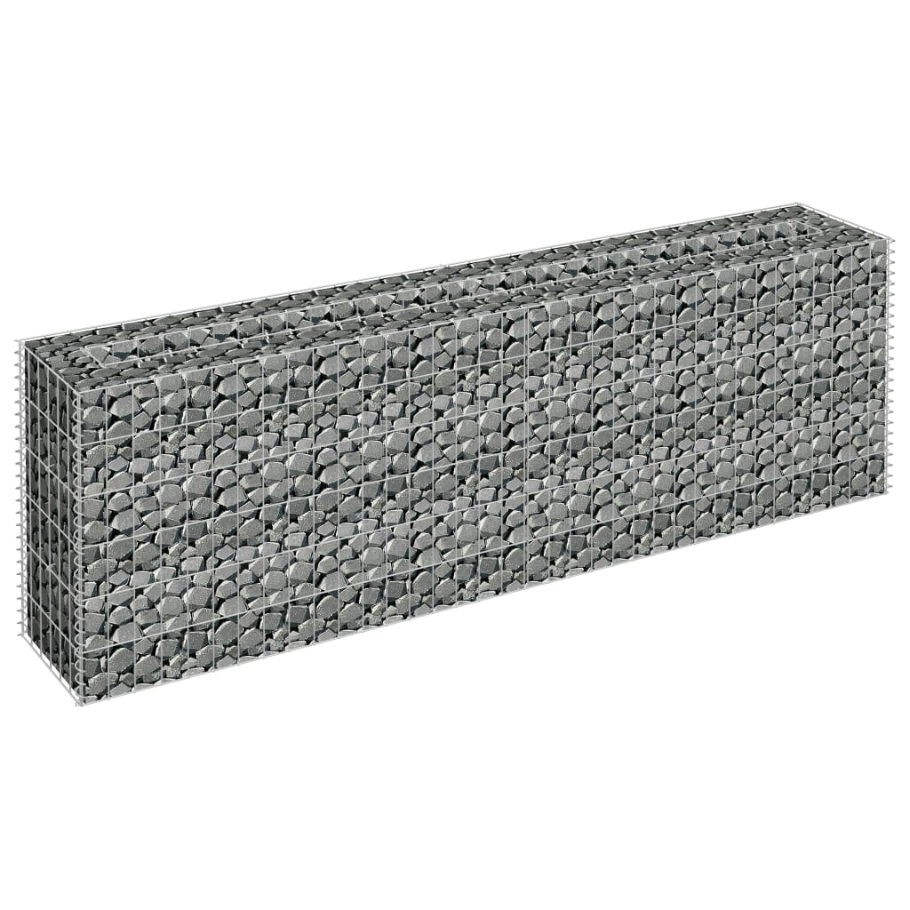 Gabion høybed galvanisert stål 180x30x60 cm