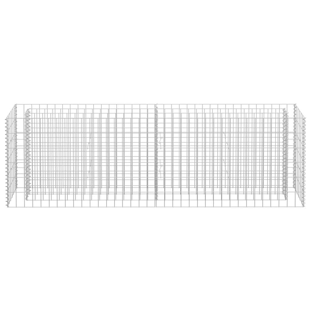 Gabion høybed galvanisert stål 180x30x60 cm