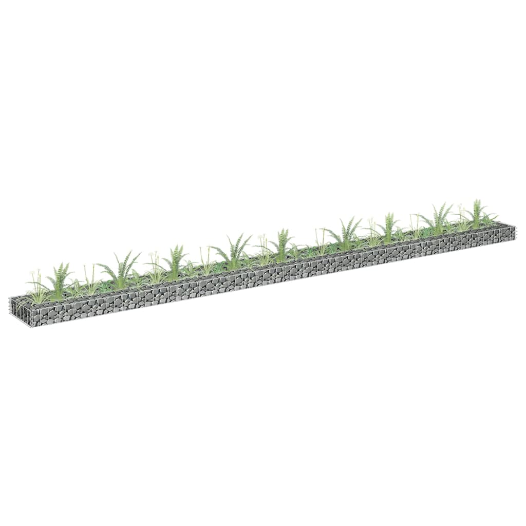 Gabion høybed galvanisert stål 360x30x10 cm