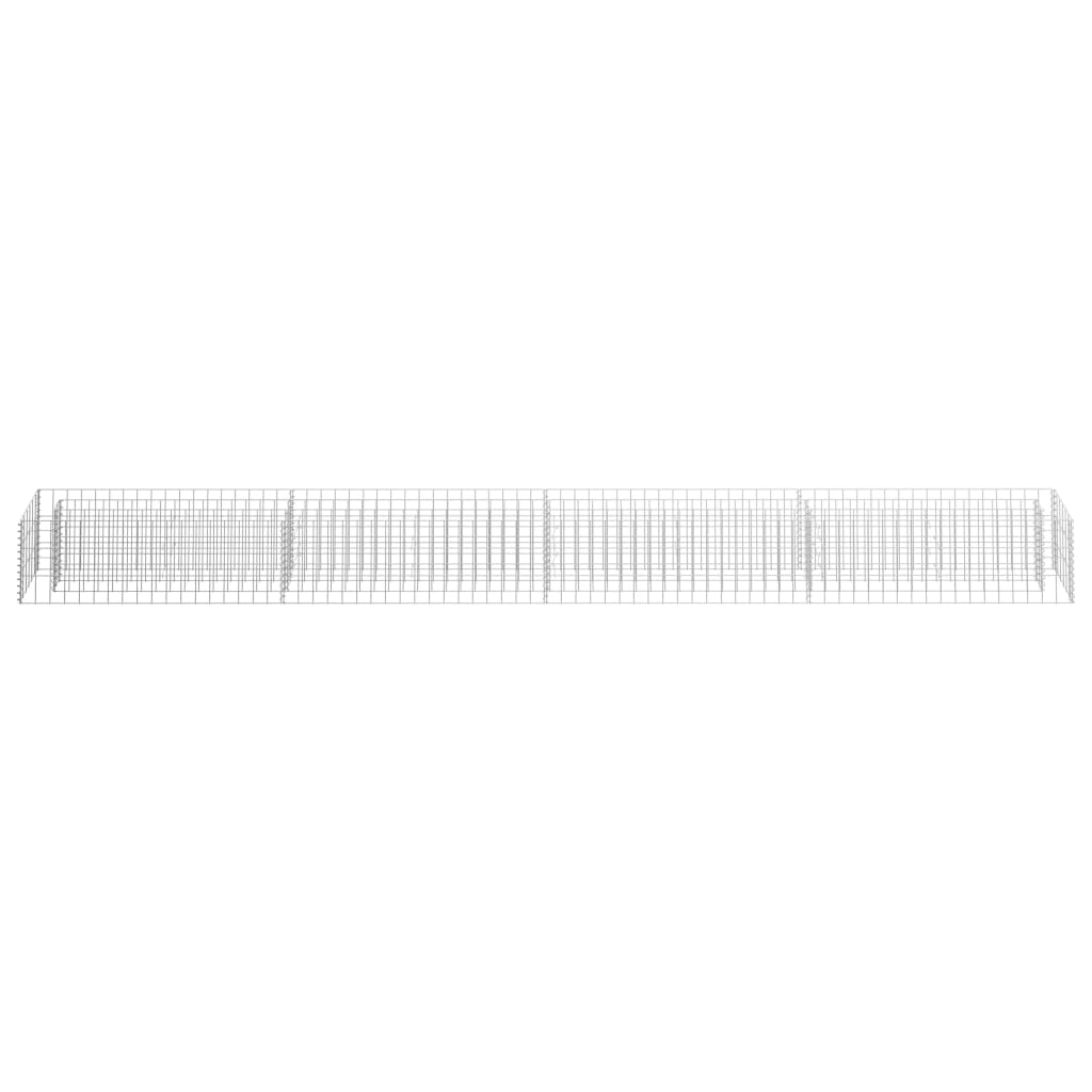 Gabionbed høybed galvanisert stål 360x30x30 cm