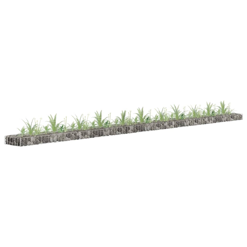 Gabion høybed galvanisert stål 450x30x10 cm