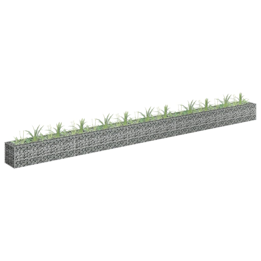 Gabion høybed galvanisert stål 450x30x30 cm