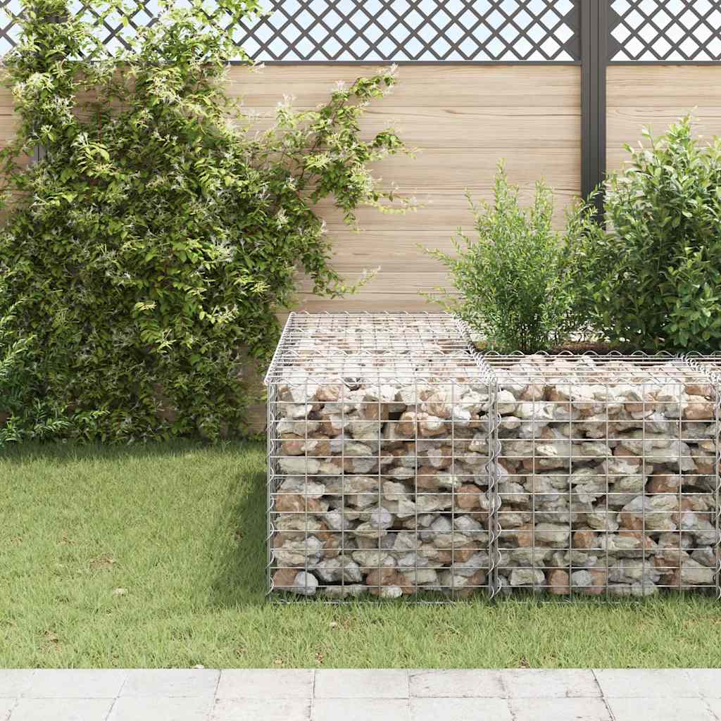 Gabion høybed kubeformet ståltråd 60x60x60 cm