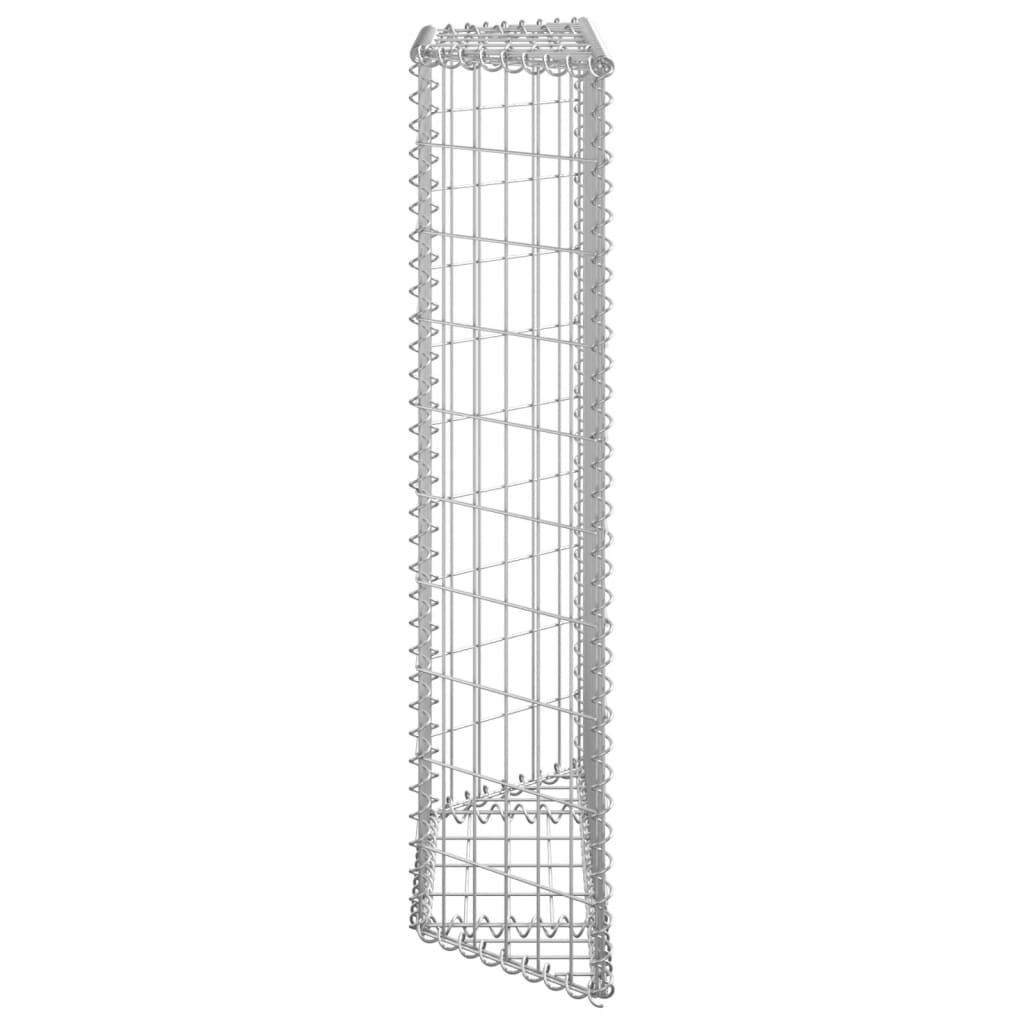 Gabion høybed trapesform galvanisert stål 80x20x100 cm