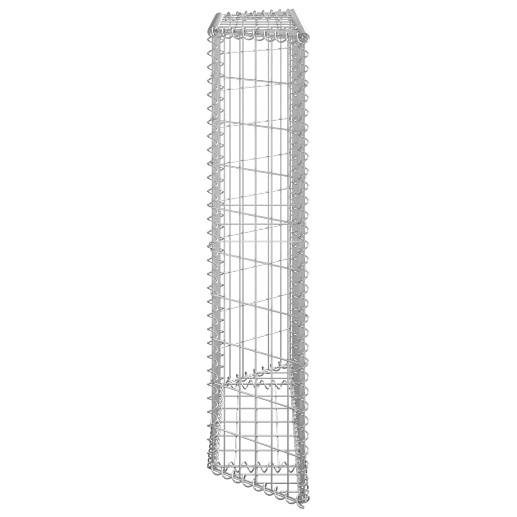 Gabion høybed trapesform galvanisert stål 100x20x100 cm