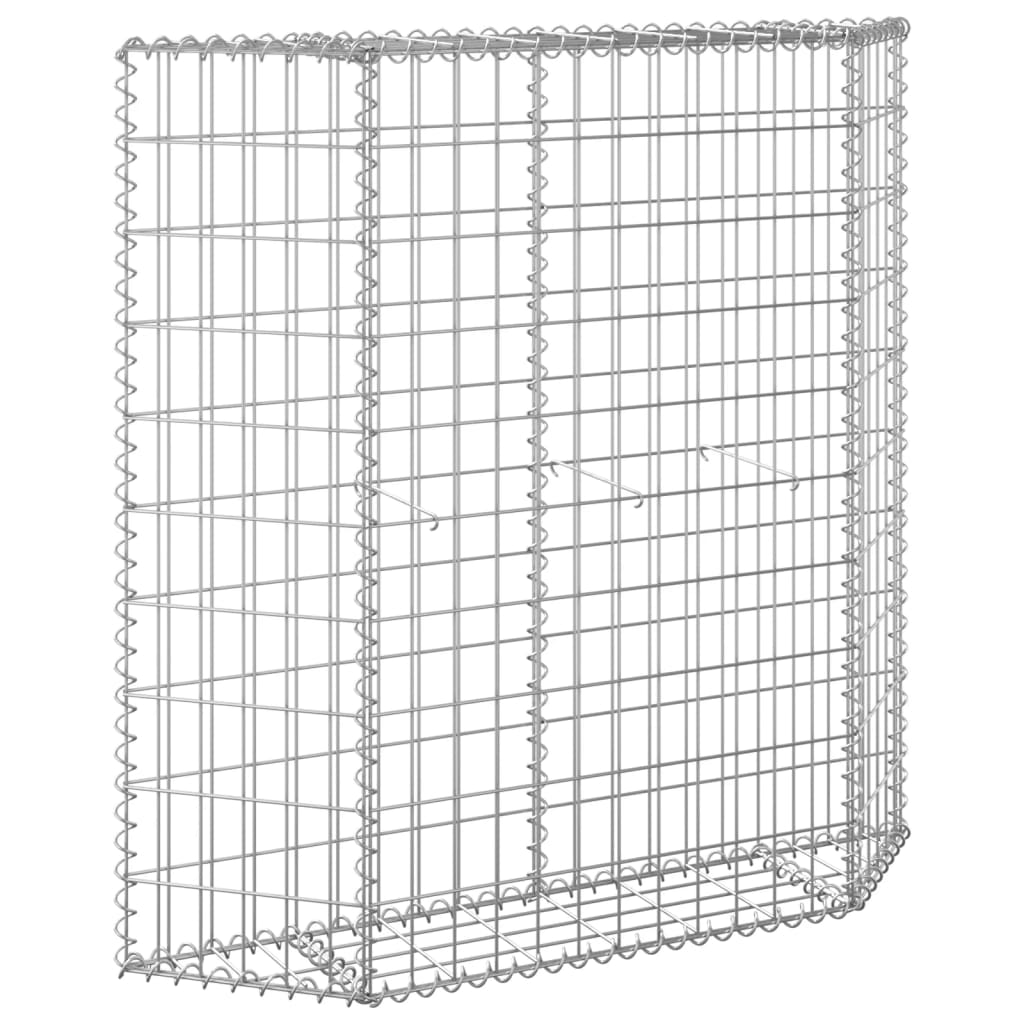 Gabion høybed trapesform galvanisert stål 100x20x100 cm