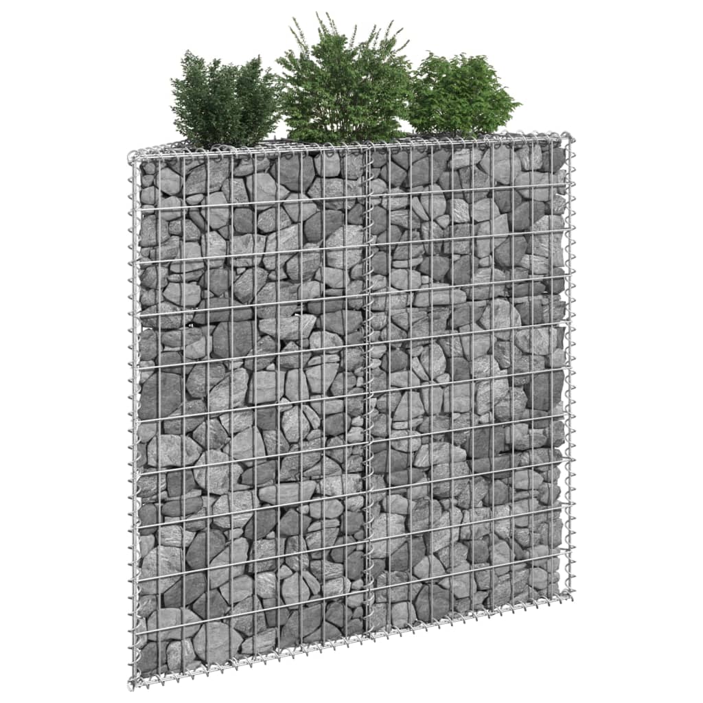 Gabion høybed trapesform galvanisert stål 100x20x100 cm