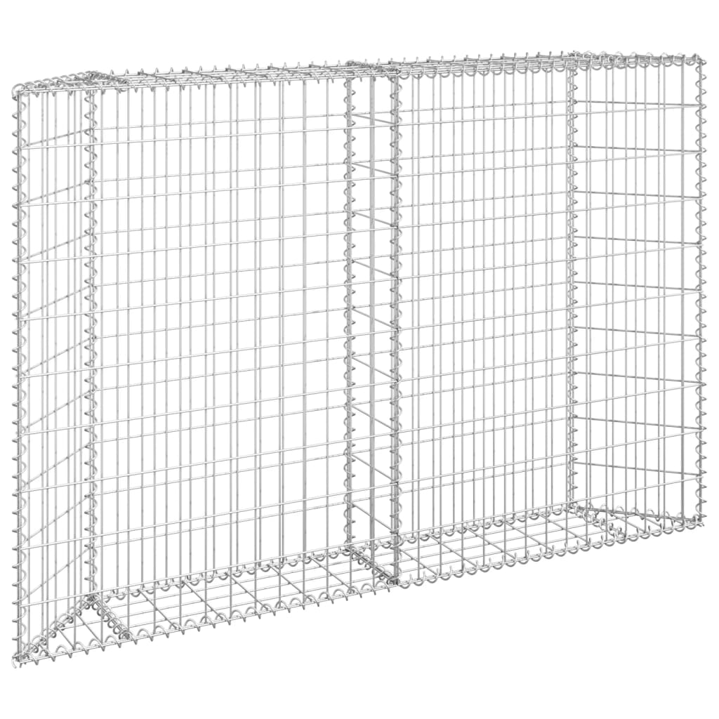 Gabion høybed trapesform galvanisert stål 150x20x100 cm
