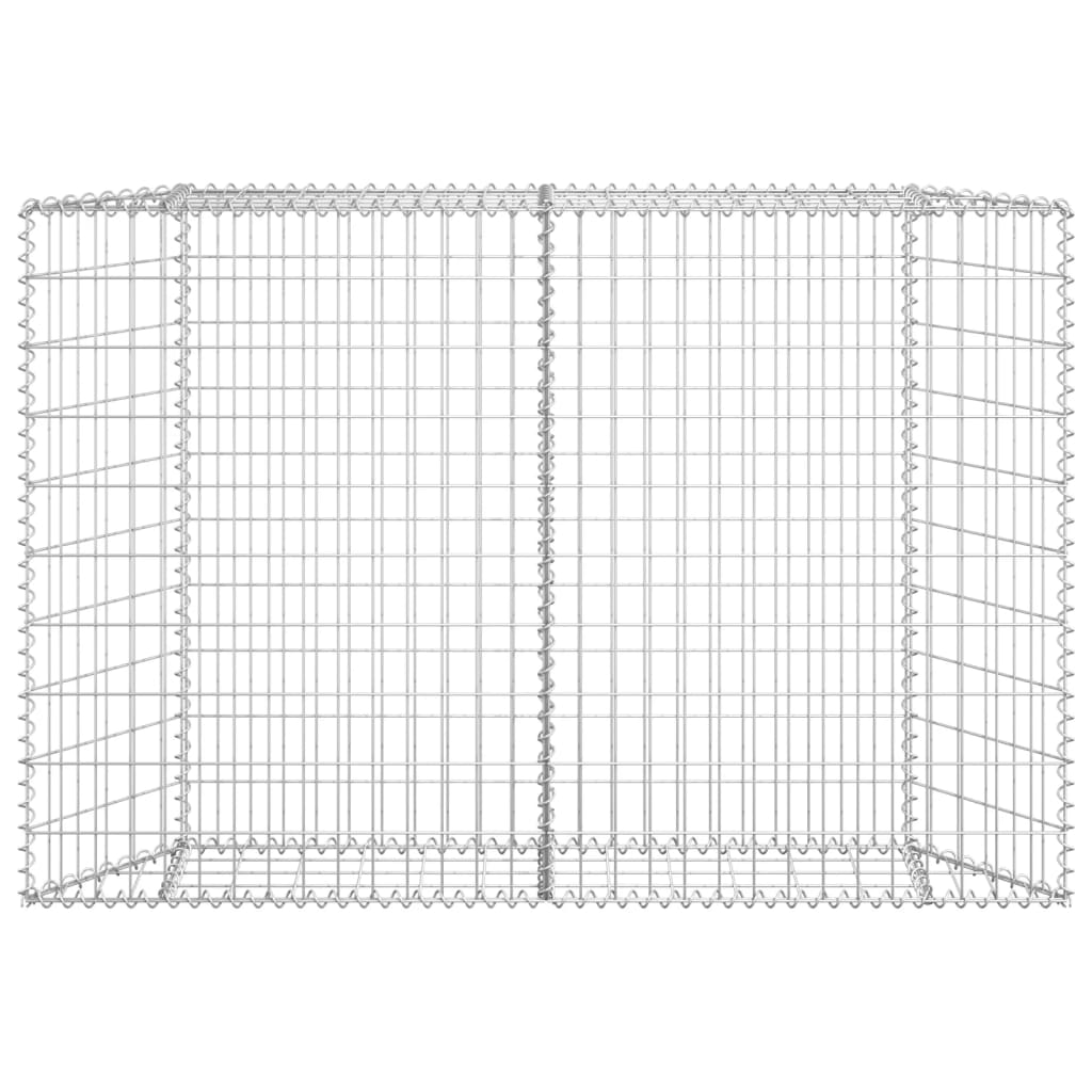 Gabion høybed trapesform galvanisert stål 150x20x100 cm