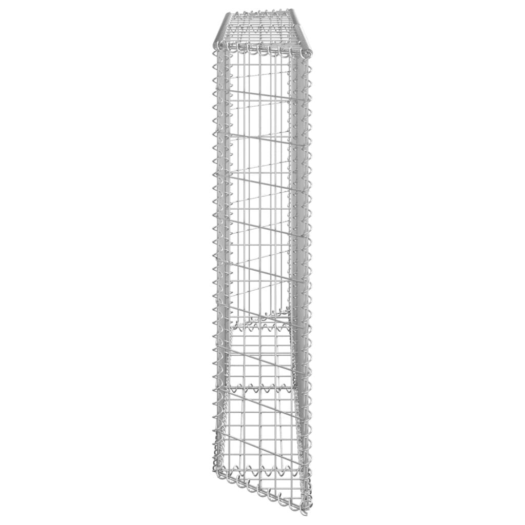 Gabion høybed trapesform galvanisert stål 150x20x100 cm