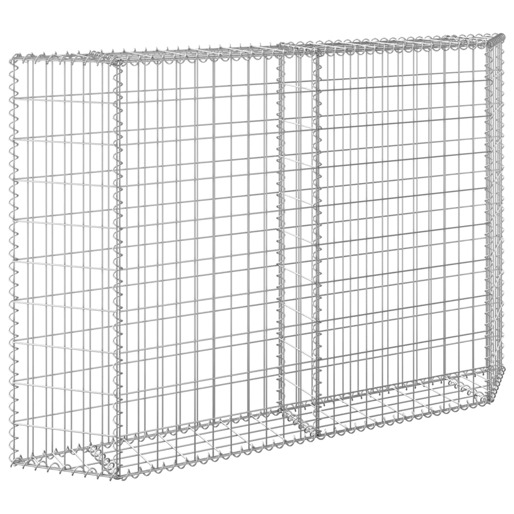 Gabion høybed trapesform galvanisert stål 150x20x100 cm