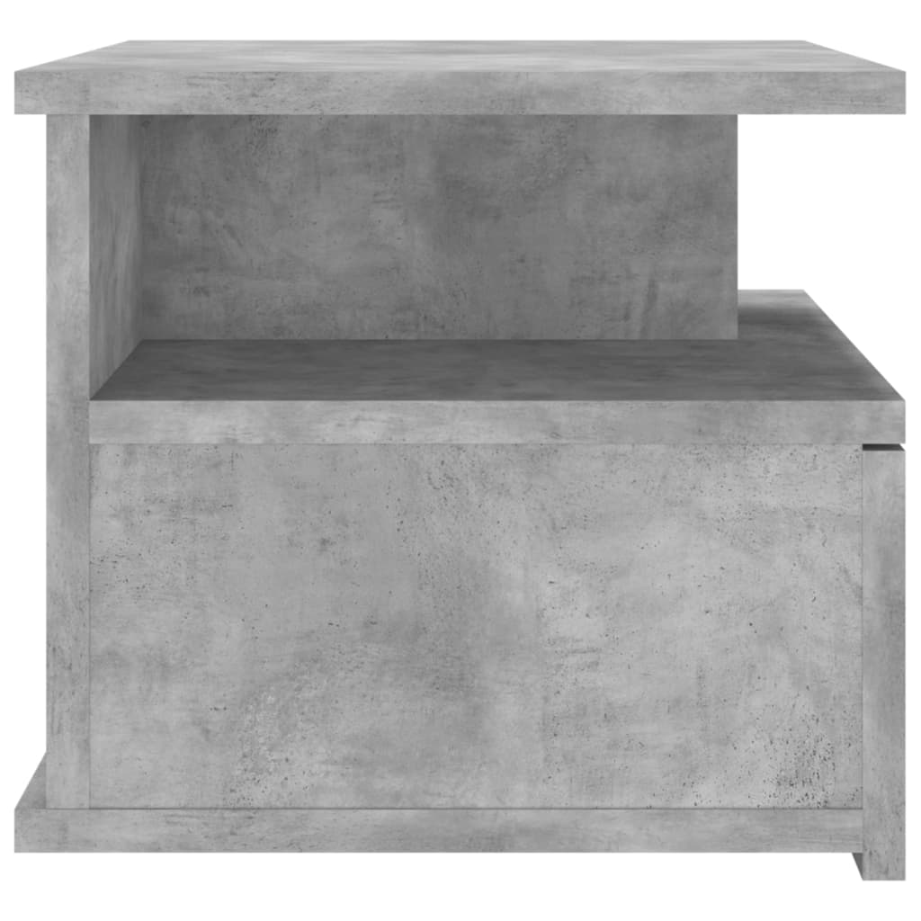 Flytende nattbord 2 stk betonggrå 40x31x27 cm konstruert tre