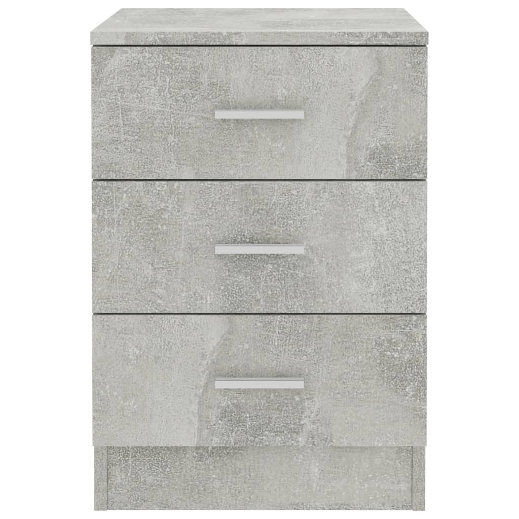 Nattbord 2 stk betonggrå 38x35x56 cm konstruert tre