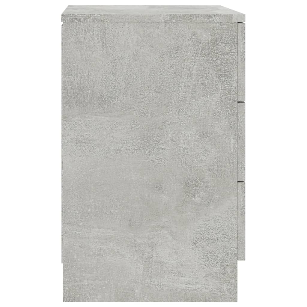Nattbord 2 stk betonggrå 38x35x56 cm konstruert tre