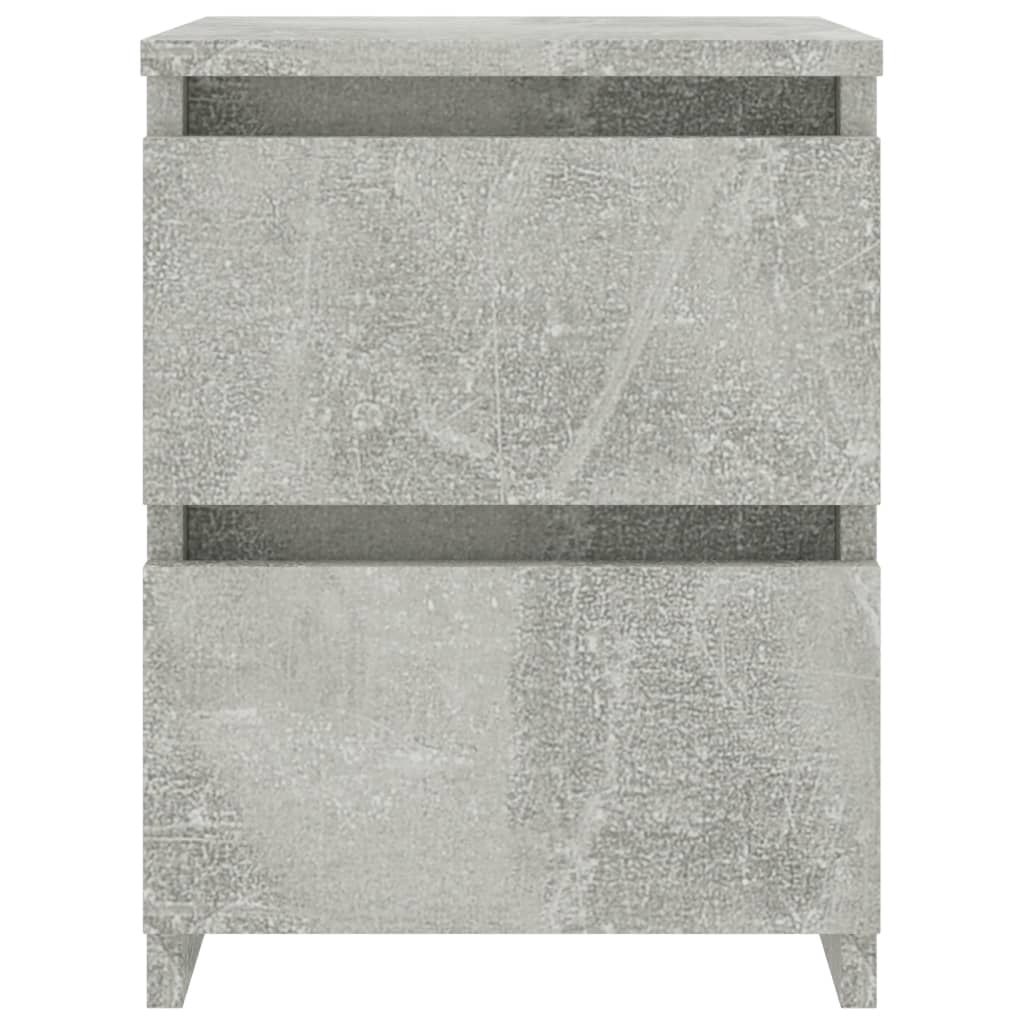 Nattbord 2 stk betonggrå 30x30x40 cm konstruert tre