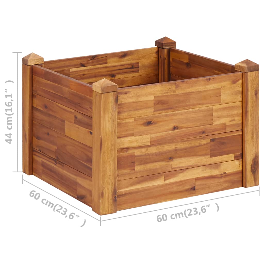 Høybed 60x60x44 cm heltre akasie