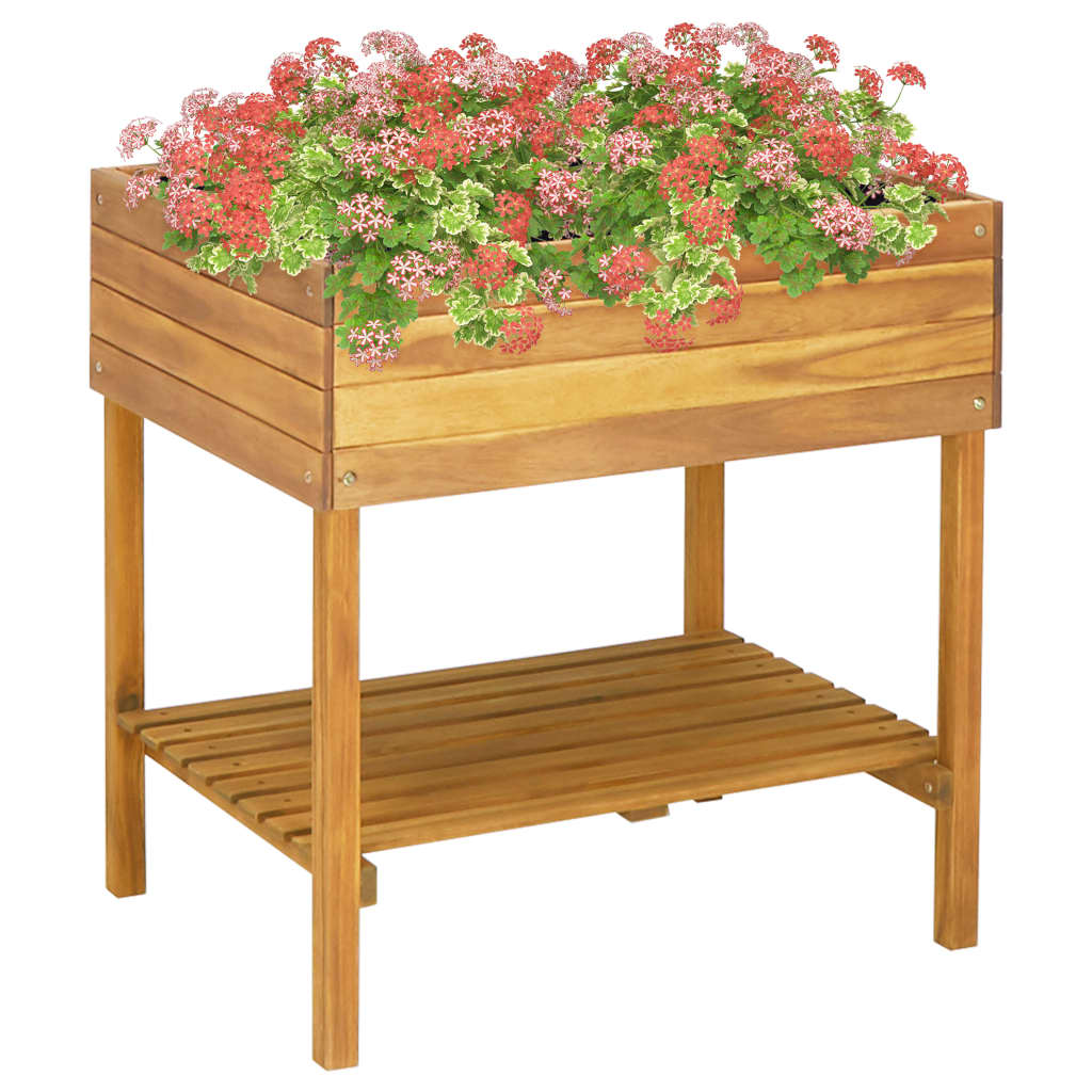 Hevet plantekasse 78,5x58,5x78,5 cm heltre akasie