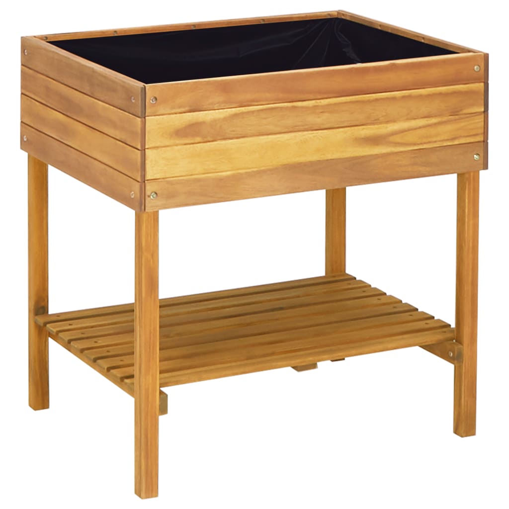 Hevet plantekasse 78,5x58,5x78,5 cm heltre akasie