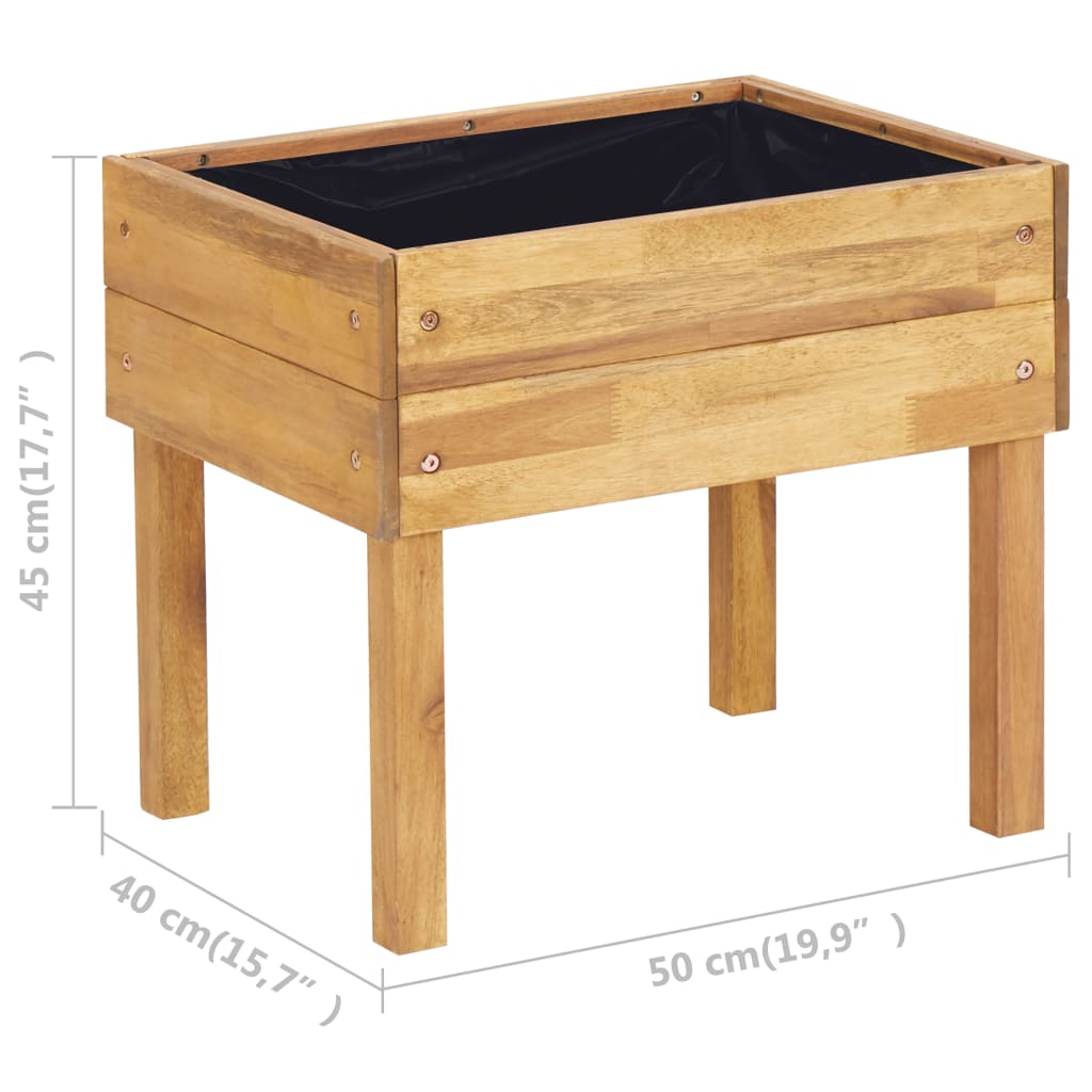Hevet plantekasse 50x40x45 cm heltre akasie