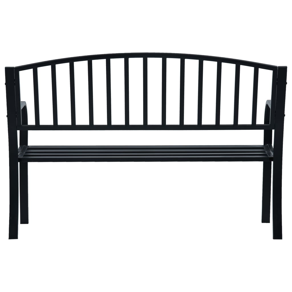 Hagebenk 125 cm svart stål