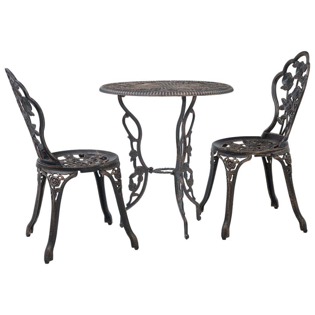 Bistrosett 3 deler aluminium