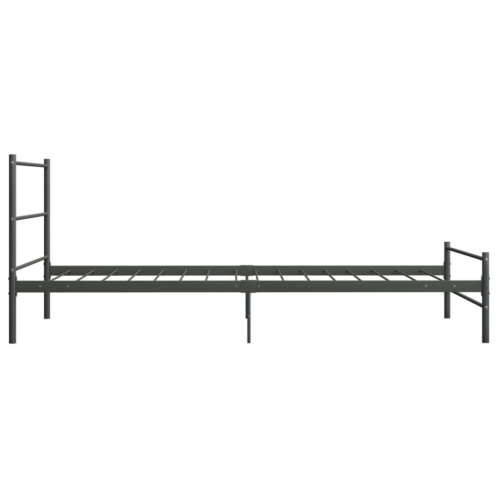 Sengeramme grå metall 90x200 cm