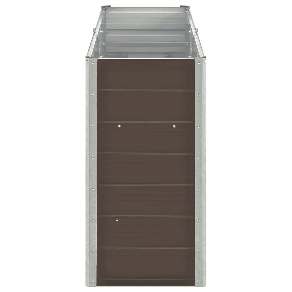 Høybed galvanisert stål 240x40x77 cm brun
