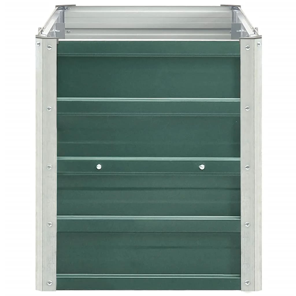 Høybed galvanisert stål 240x40x45 cm grønn