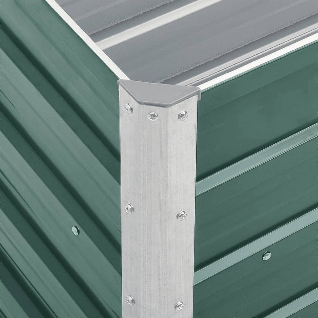 Høybed galvanisert stål 240x40x45 cm grønn