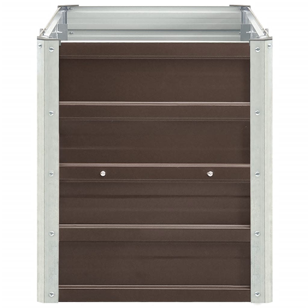 Høybed galvanisert stål 240x40x45 cm brun