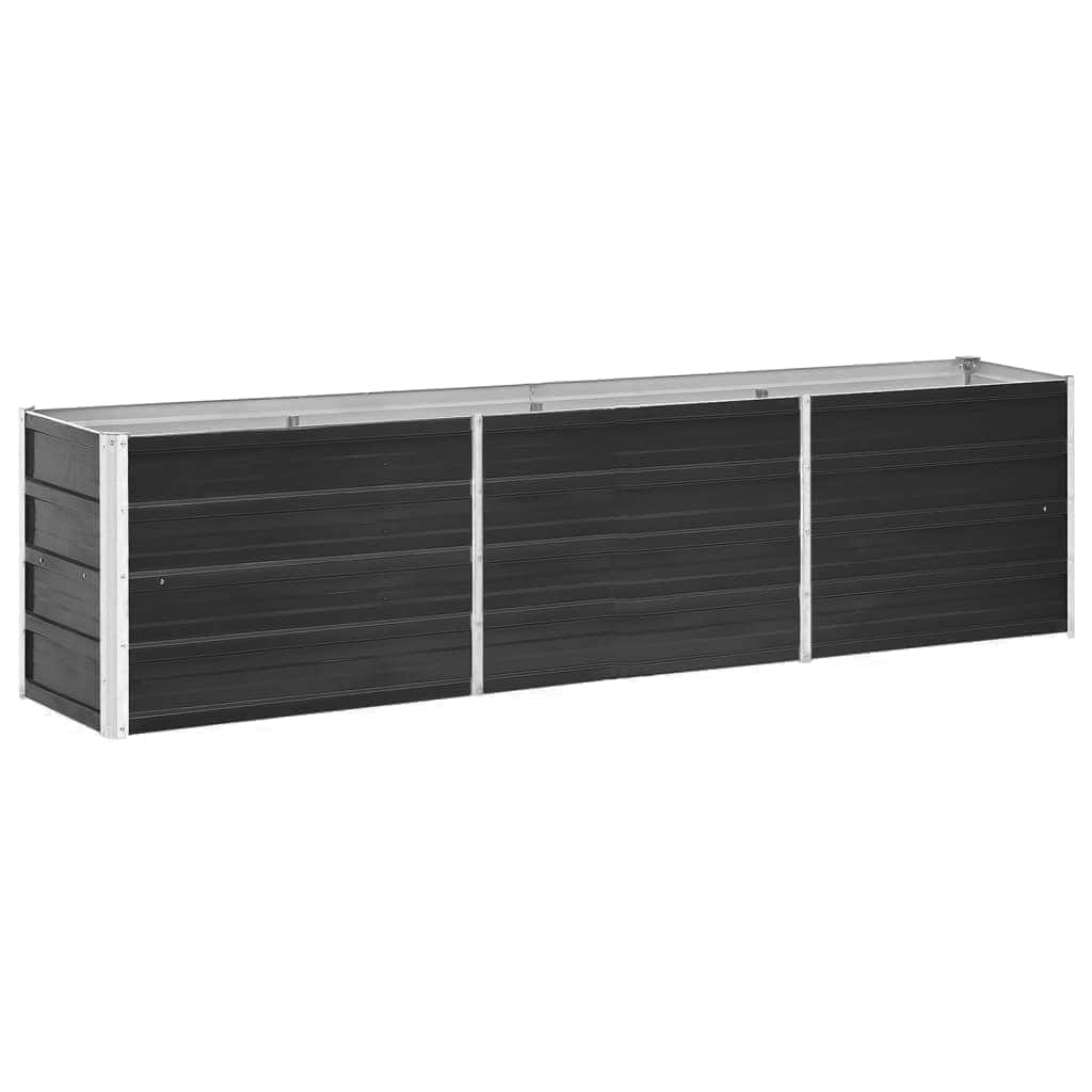 Høybed galvanisert stål 240x40x45 cm antrasitt