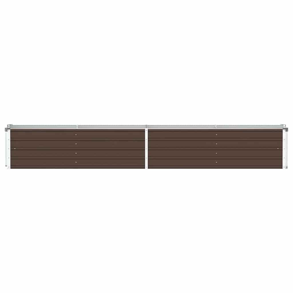 Høybed galvanisert stål 320x40x45 cm brun