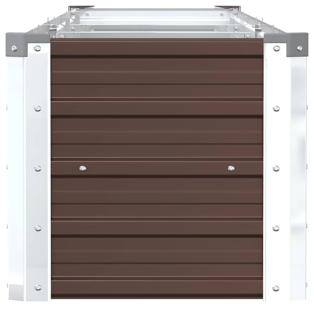 Høybed galvanisert stål 320x40x45 cm brun