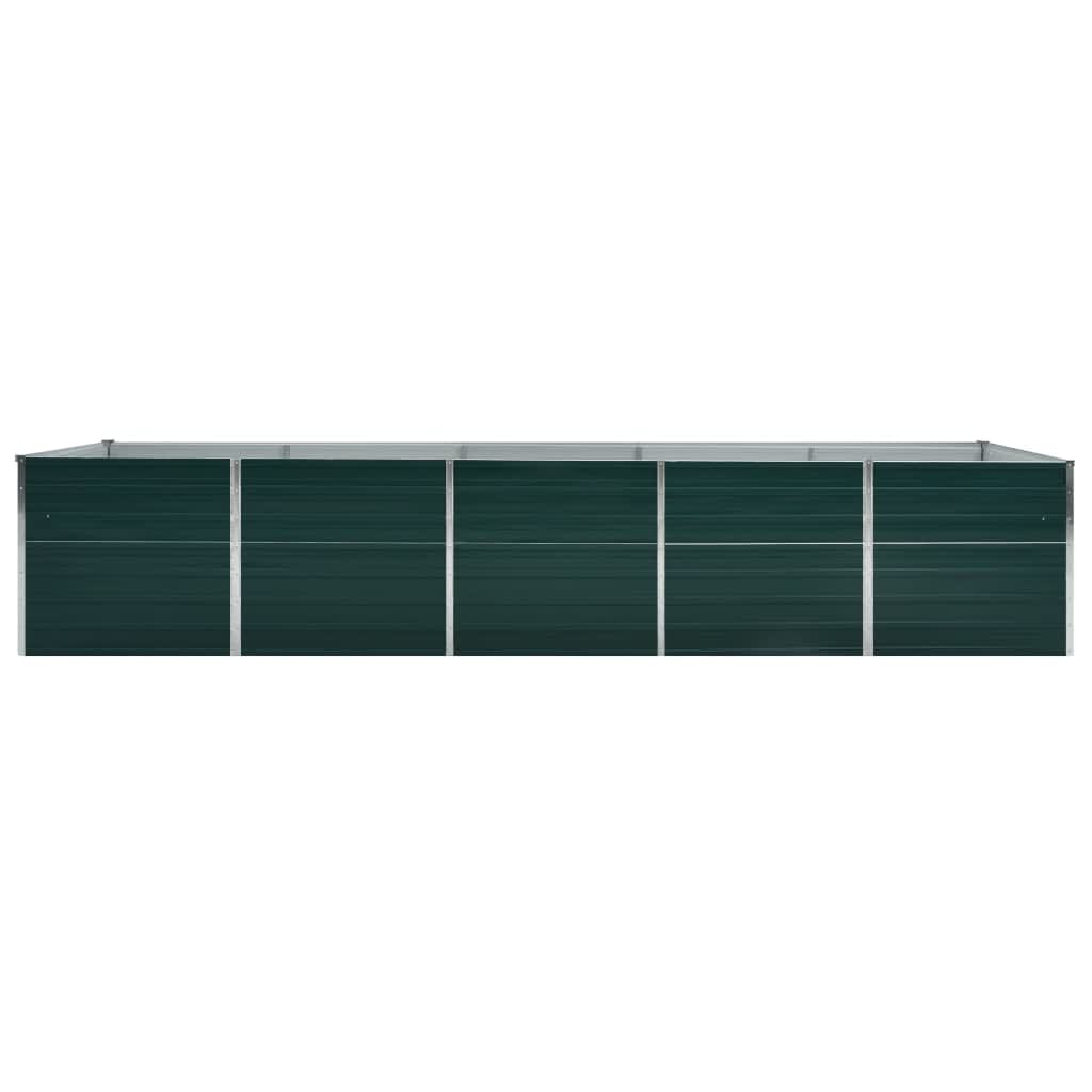 Høybed galvanisert stål 400x80x45 cm grønn