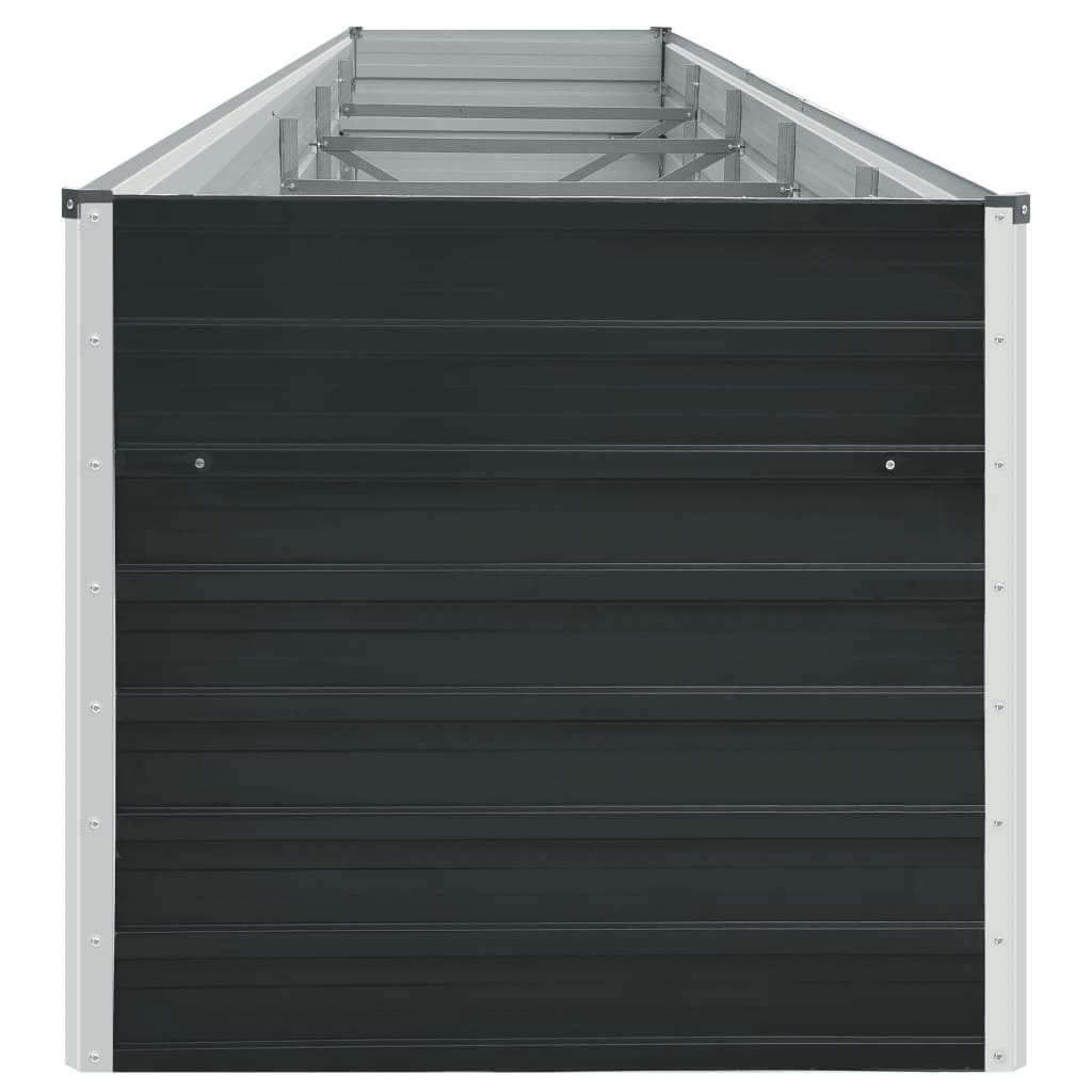Høybed galvanisert stål 400x80x45 cm antrasitt