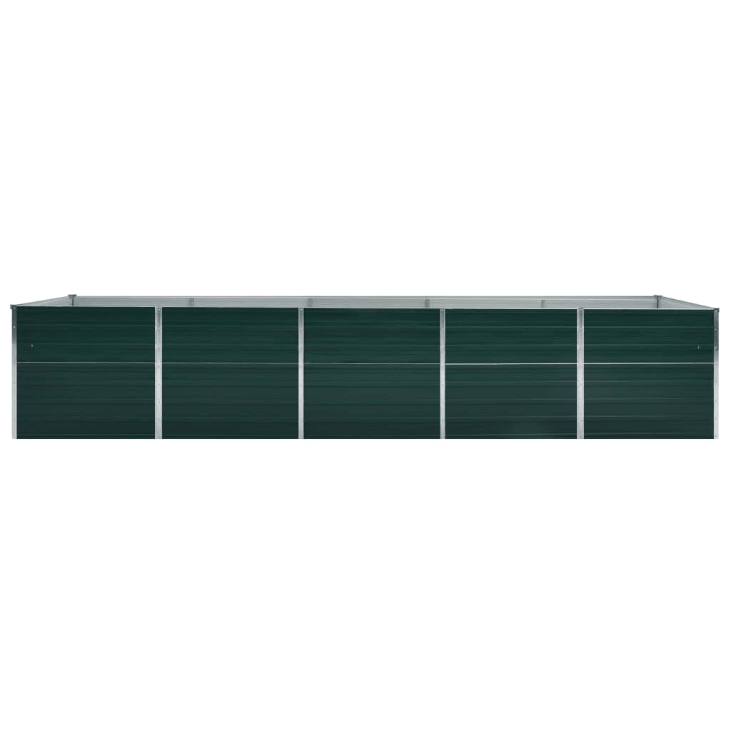 Høybed galvanisert stål 400x80x77 cm grønn