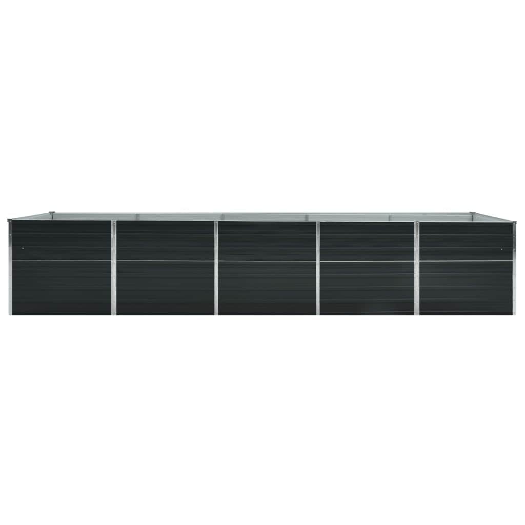 Høybed galvanisert stål 400x80x77 cm antrasitt