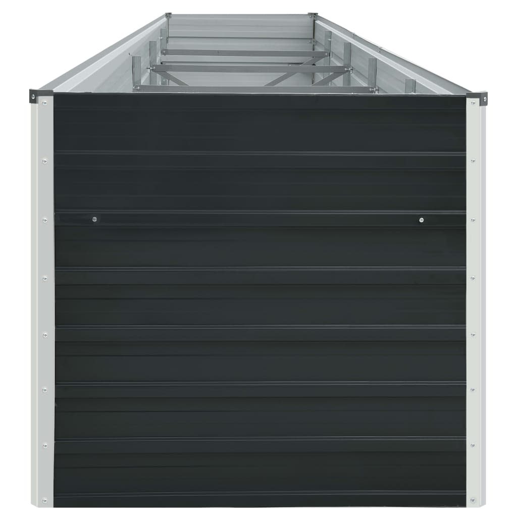 Høybed galvanisert stål 400x80x77 cm antrasitt