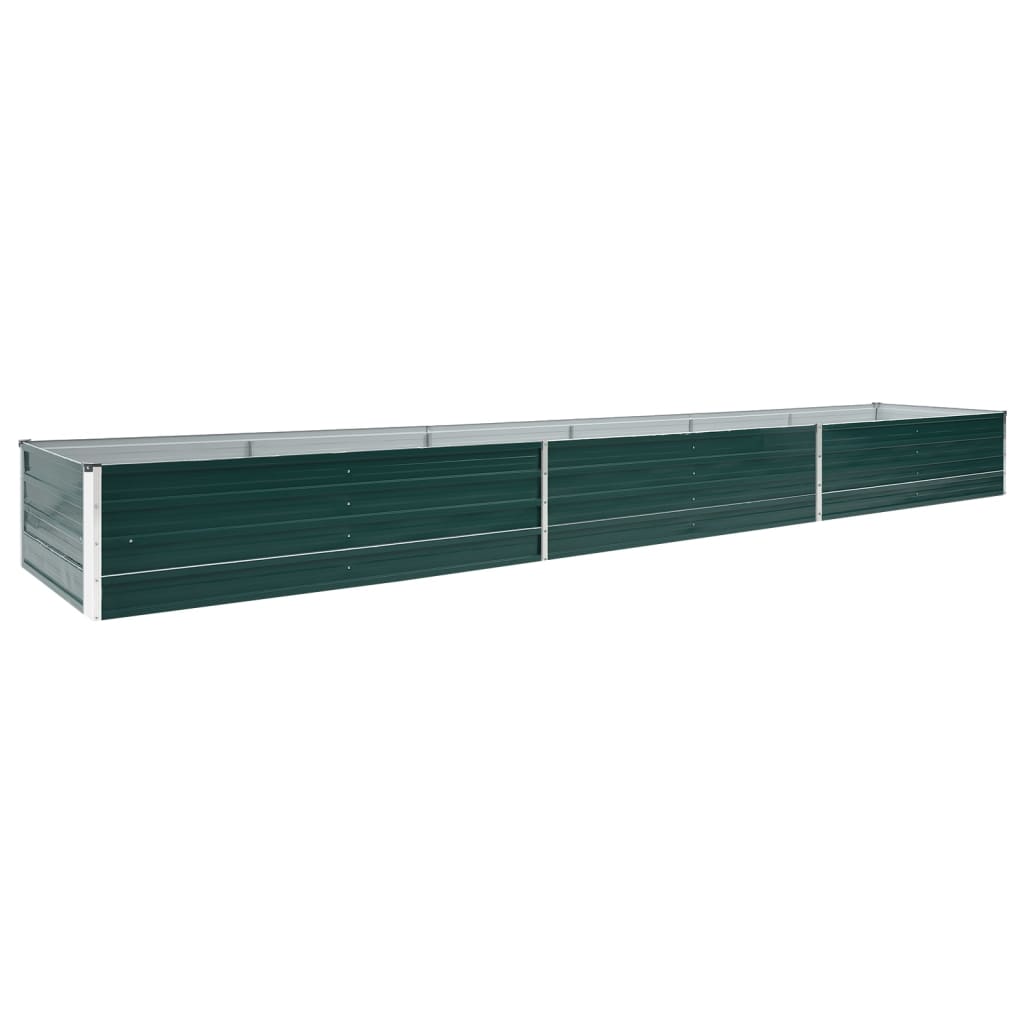 Høybed galvanisert stål 480x80x45 cm grønn