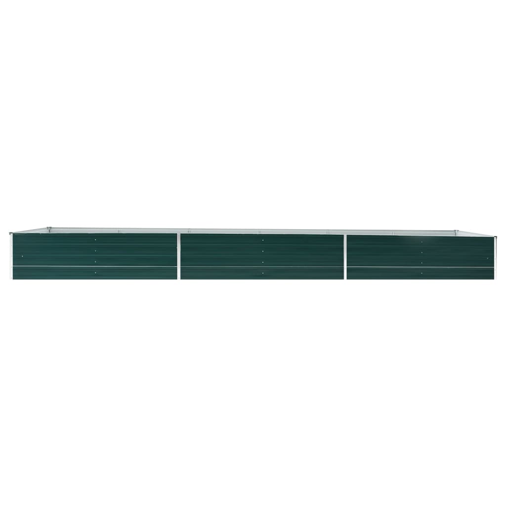 Høybed galvanisert stål 480x80x45 cm grønn