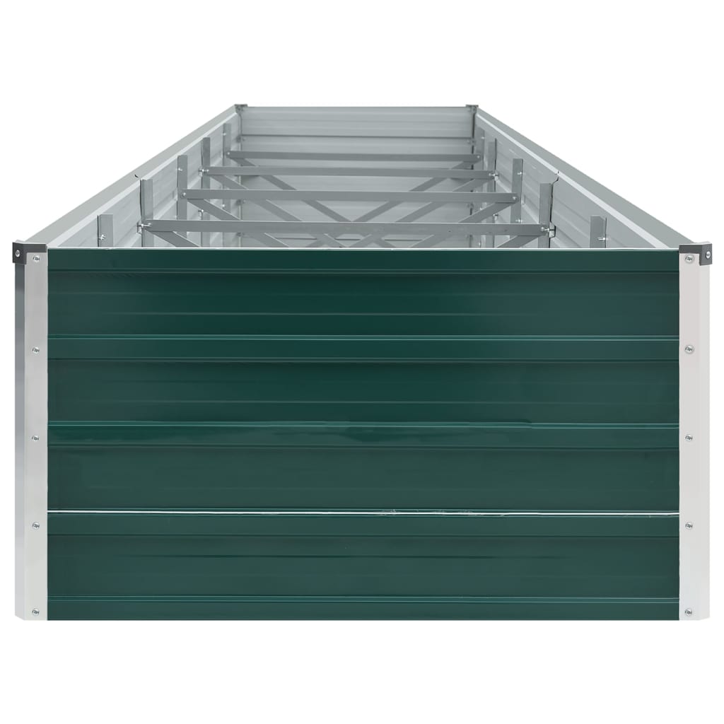 Høybed galvanisert stål 480x80x45 cm grønn