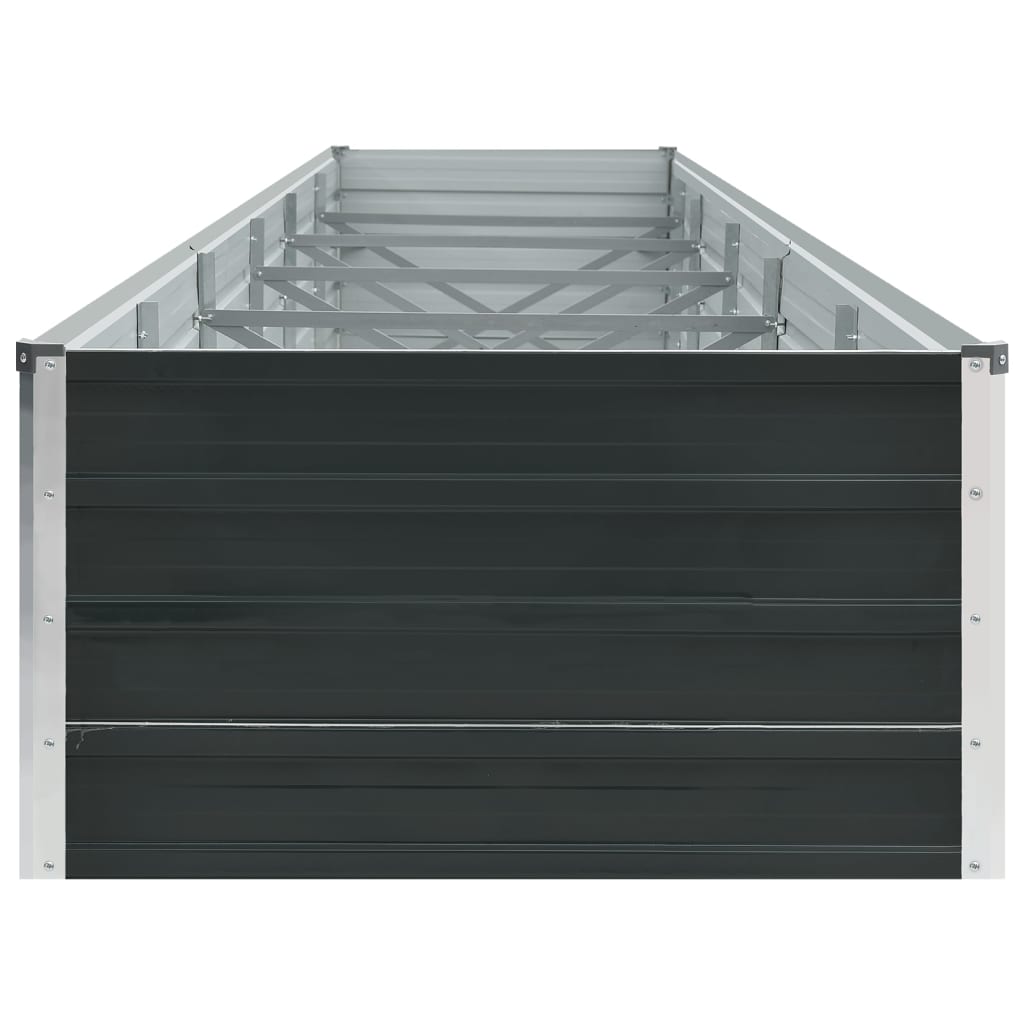 Høybed galvanisert stål 480x80x45 cm antrasitt